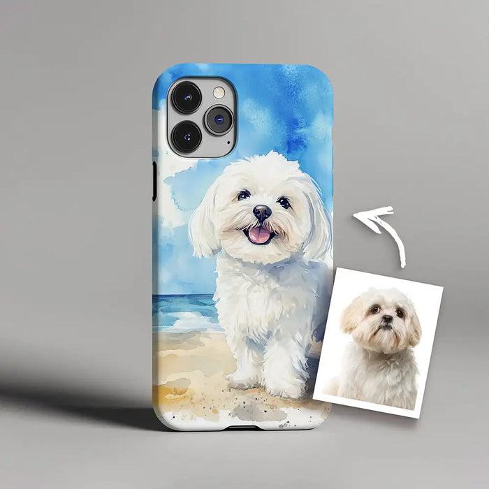 Custom Pet Portrait Phone Case - Durable & Unique