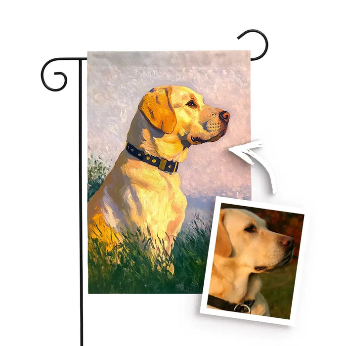 Custom Pet Portrait Garden Flag - Vibrant & Unique