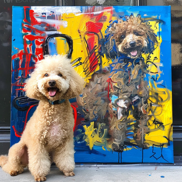 Custom Blue Funk Pet Portrait Wall Art