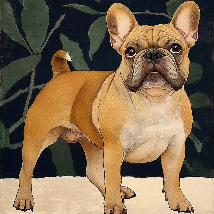 Custom Ukiyo-e Style Pet Portrait Canvas Art