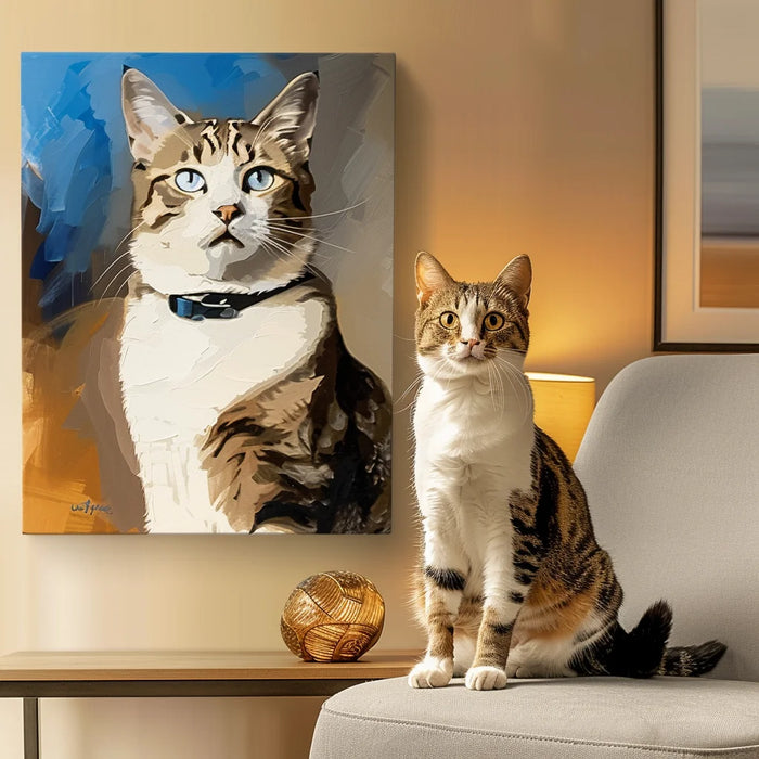 Custom 3D Pet Portrait Wall Art - Art Deco Style