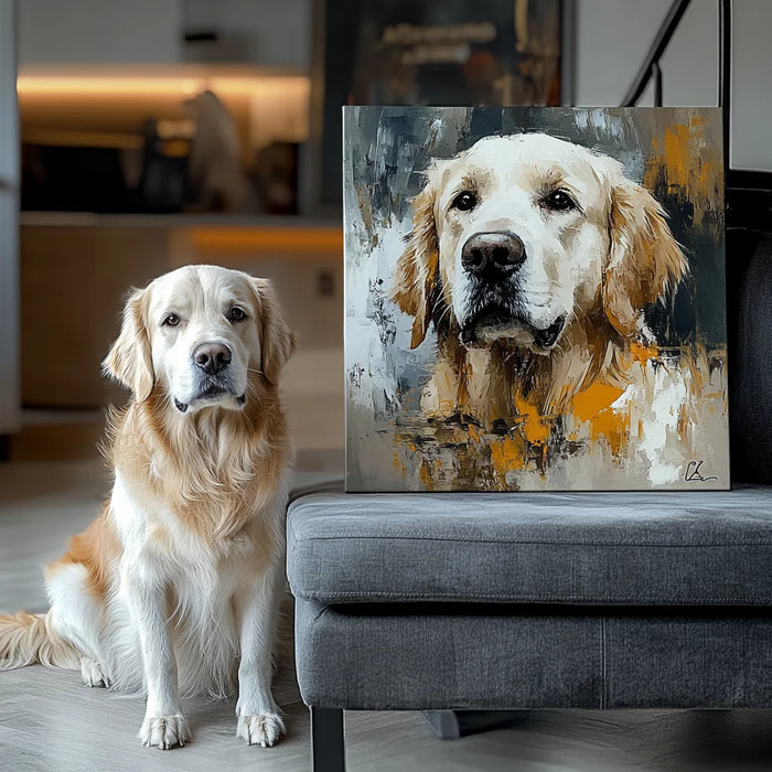 Custom Frosted Pet Portrait Canvas Wall Art