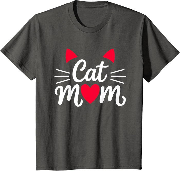 Cute Cat Mom Graphic Tee - Feline Pride Wear