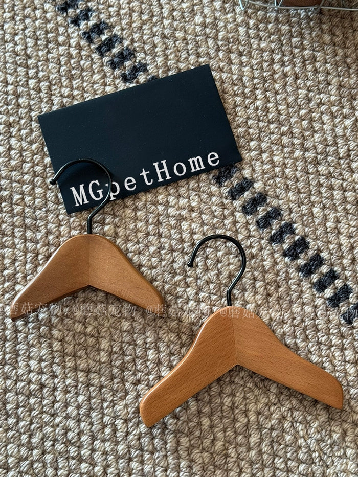 Mushroom Wood Hanger for Small Pet Clothes