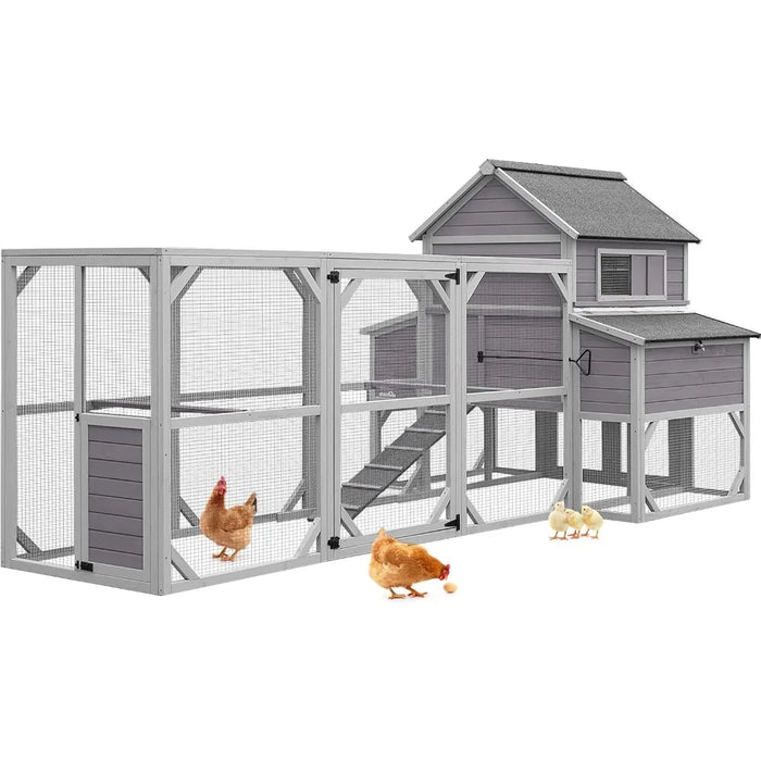 Spacious Chicken Coop for 10-15 Hens & Ducks