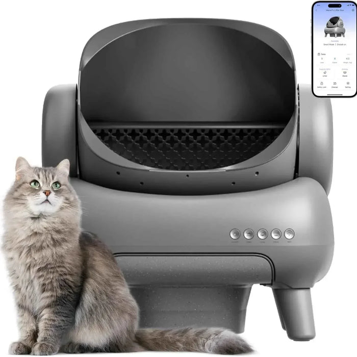 Smart Self-Cleaning Cat Litter Box for Large Breeds