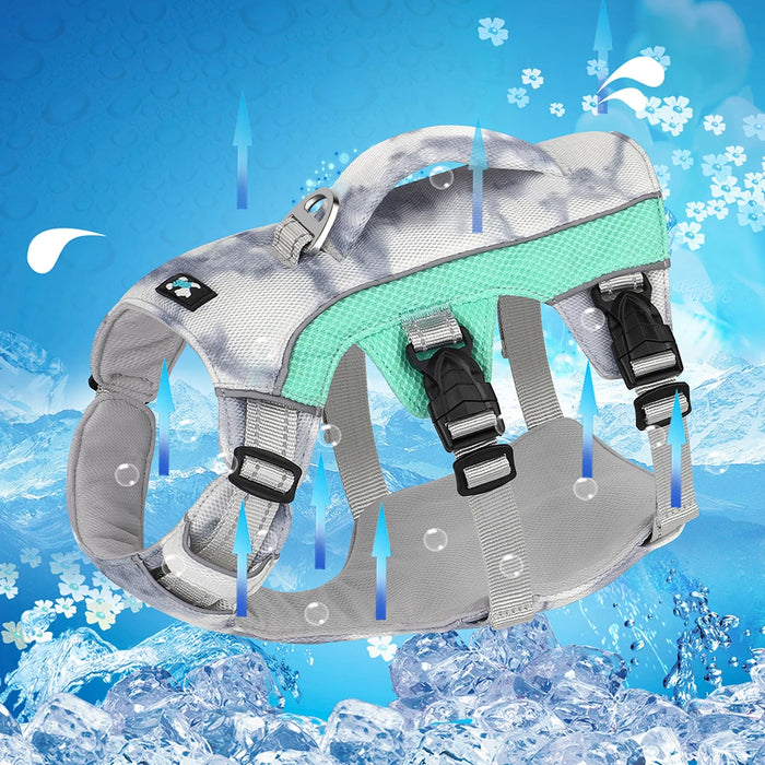Cooling Adjustable Dog Harness for Summer Fun