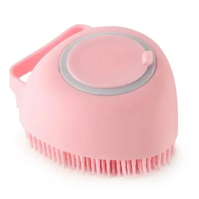 2-in-1 Silicone Pet Bathing Brush with Dispenser